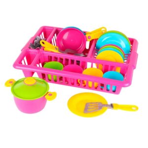 Szerepjáték: Műanyag 32 darabos étkészlet tálcában