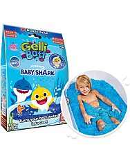 Gelli Baff - Baby Shark fürdőzselé, 300g - Kék csomagolás és játék közben