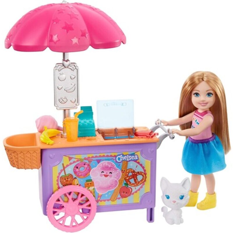 Barbie: szőke hajú Chelsea fagyis kocsival - 1. Kép