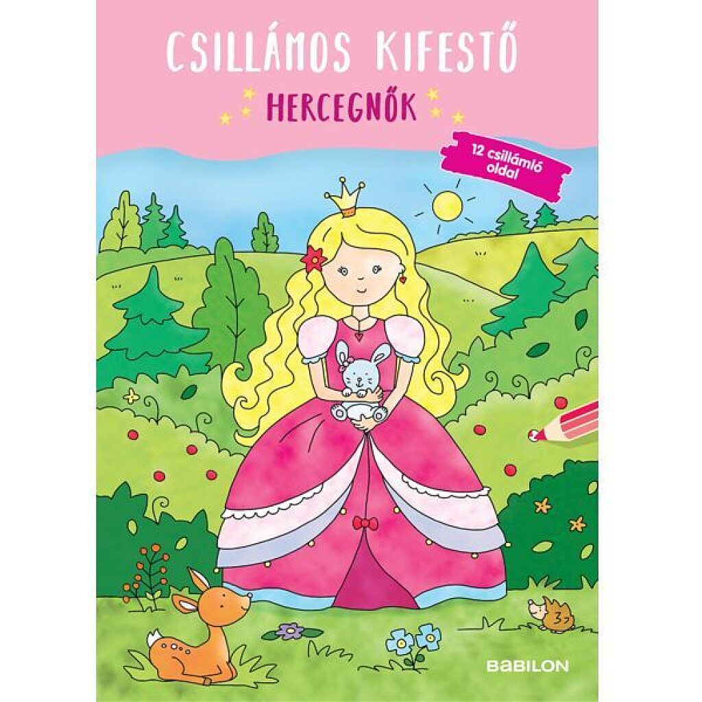 Csillámos kifestő - Hercegnők - 1. Kép