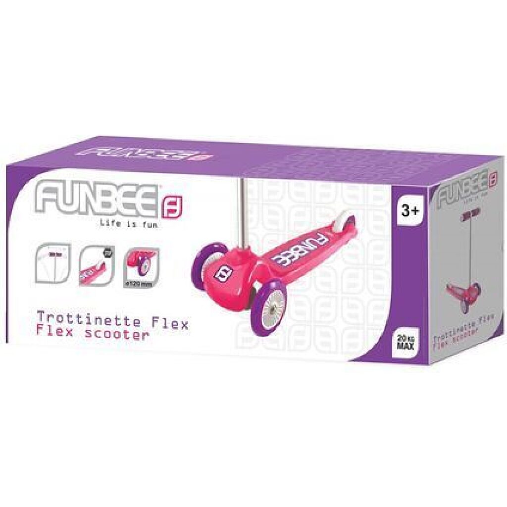 Funbee háromkerekű roller - rózsaszín - 3. Kép