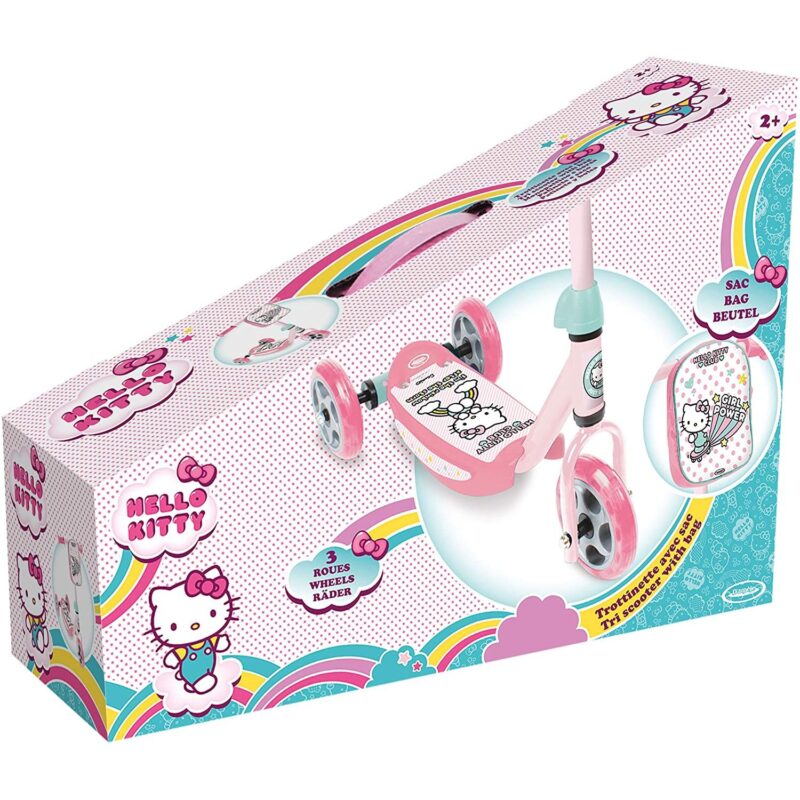 Hello Kitty: Háromkerekű rózsaszín roller kis táskával - 2. Kép