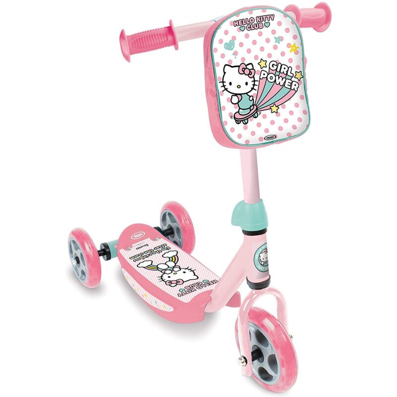 Hello Kitty: Háromkerekű rózsaszín roller kis táskával - 1. Kép