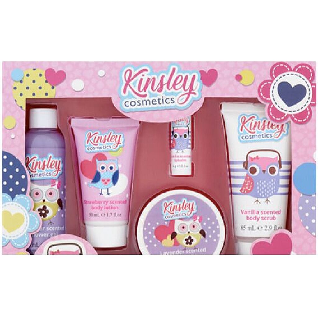 Kinsley : 5 darabos kozmetikai fürdőszett gyermekeknek - Pink box - 1. Kép