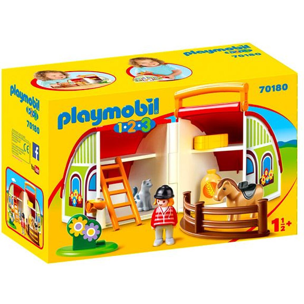Playmobil 1.2.3.: Hordozható farmom 70180 - 1