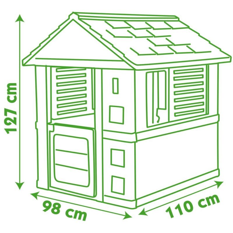 Smoby: Állatkás kerti házikó - piros-zöld - 4. Kép