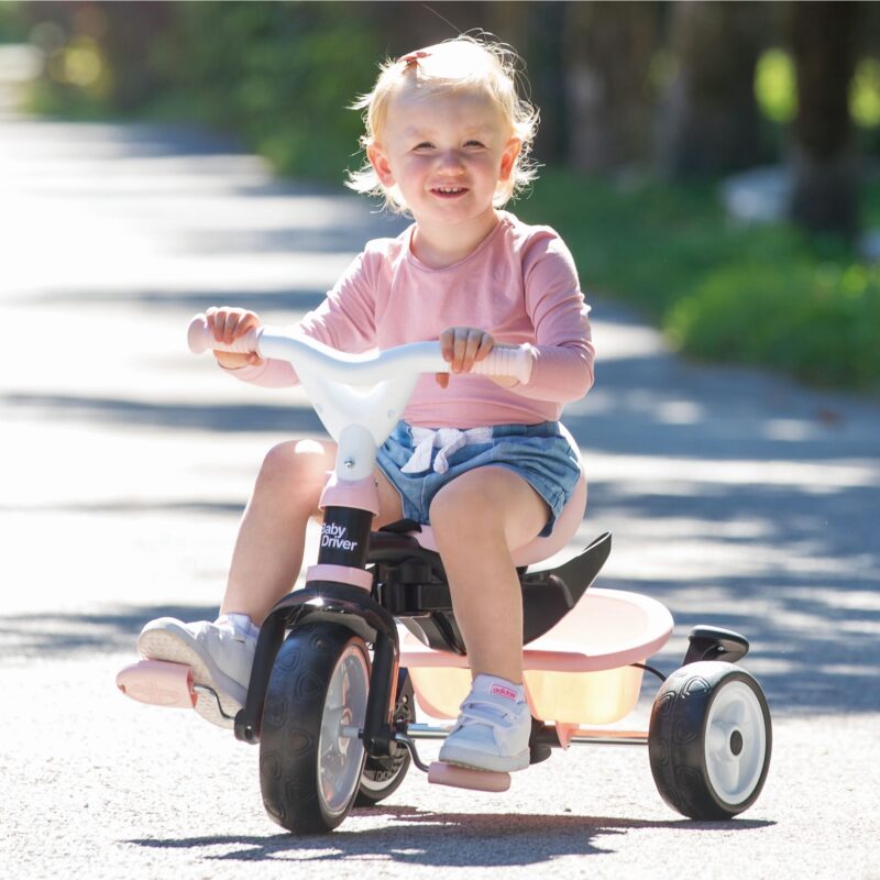 Smoby: Baby Driver Plus tricikli - pink - 3. Kép