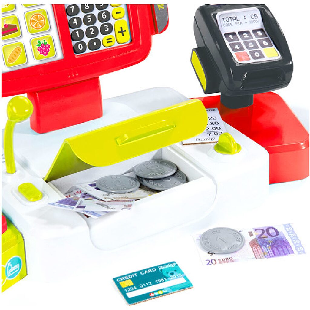 Smoby: Elektronikus pénztárgép mérleggel, piros színben 2