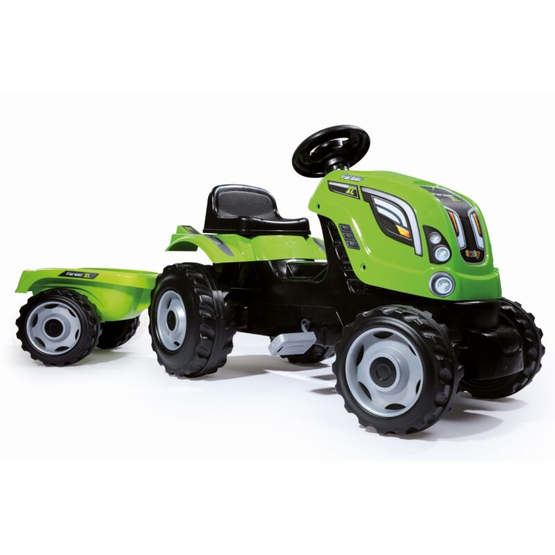 Smoby: Farmer XL traktor untánfutóval - zöld - 1. Kép