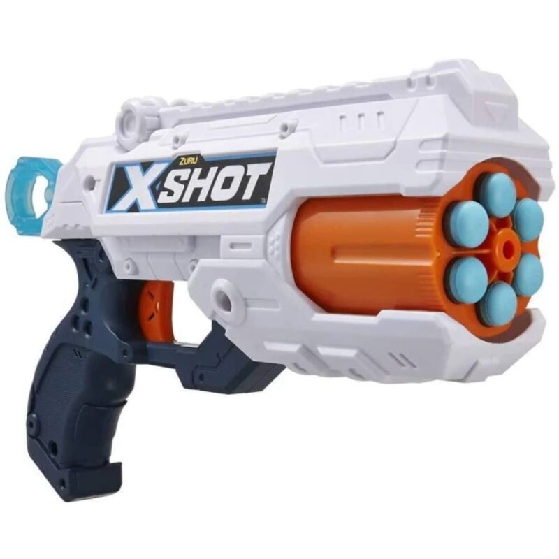 X-Shot Excel Reflex 6 lövetű szivacslövő fegyver, célpont dobozzal 3