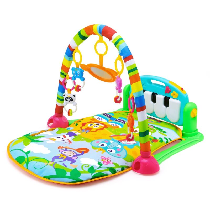 Zenélő babafoglalkoztató szőnyeg zongorával - zöld - 3. Kép