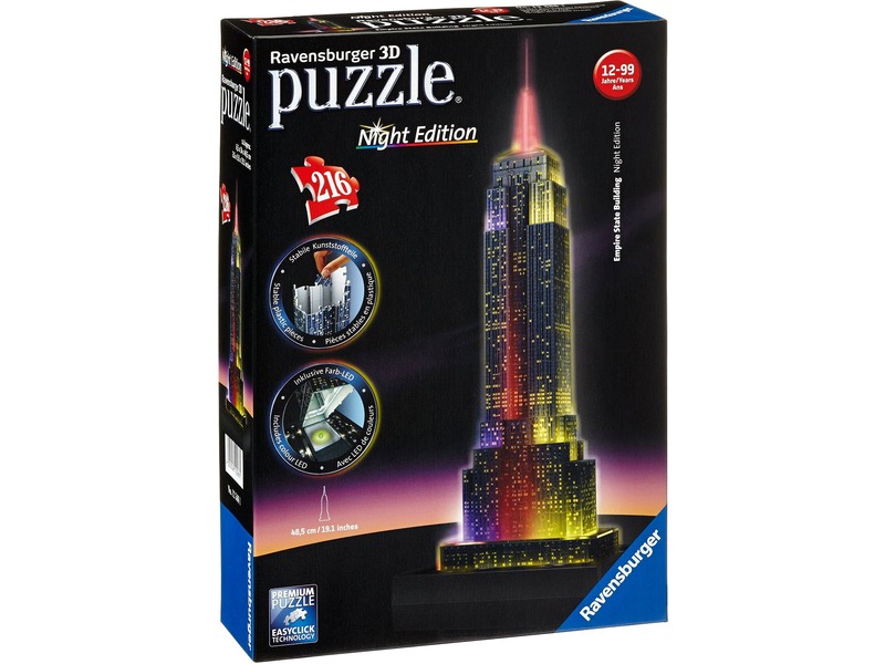 Empire State Building 216 darabos 3D LED puzzle - 1. Kép