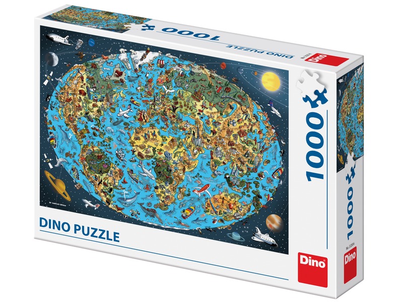 Puzzle 1000 db - Világtérkép - 1. Kép