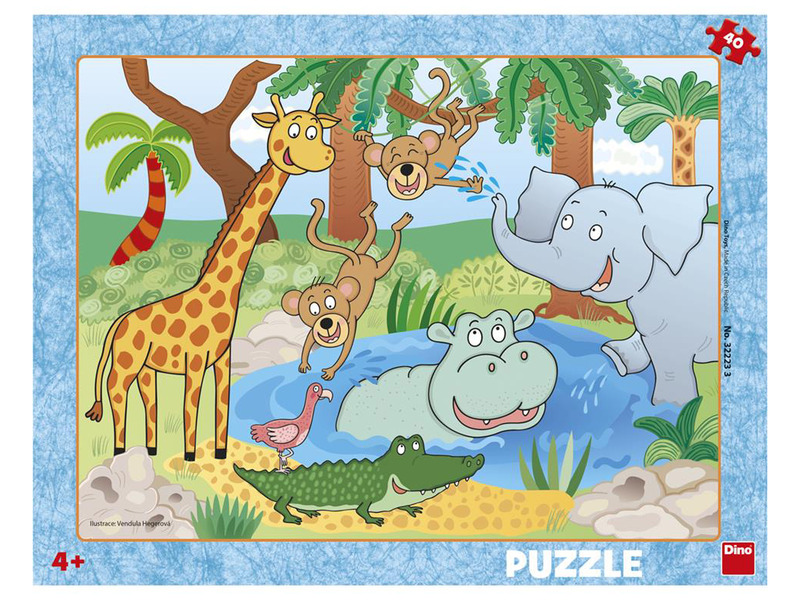 Puzzle 40 db - állatkert - 1. Kép