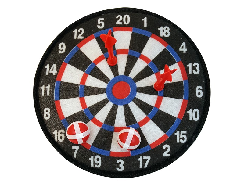 Tépőzáras darts tábla labdákkal és nyilakkal - 1. Kép
