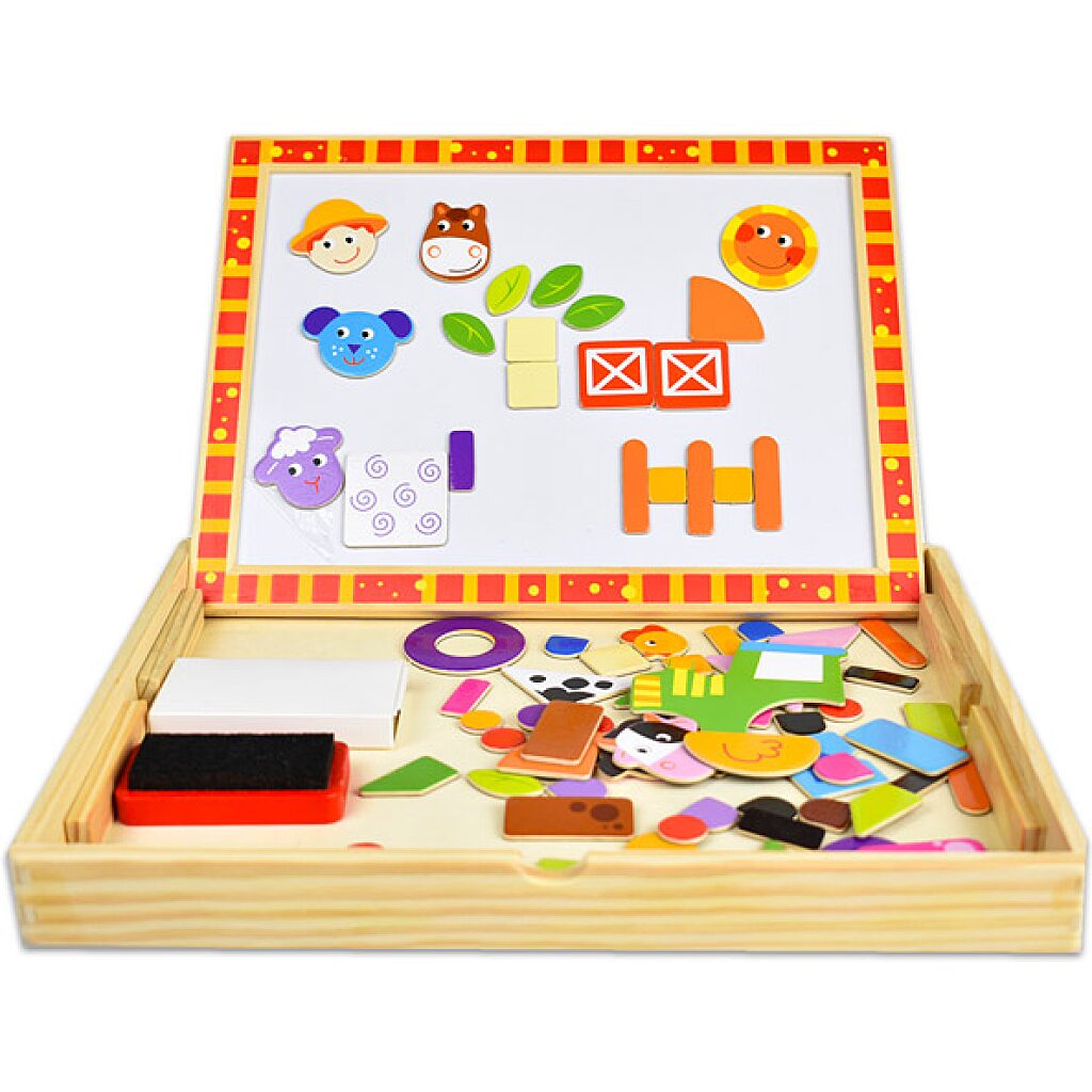 2in1 mágneses puzzle kirakó fadobozban - 85 darabos - 1. Kép