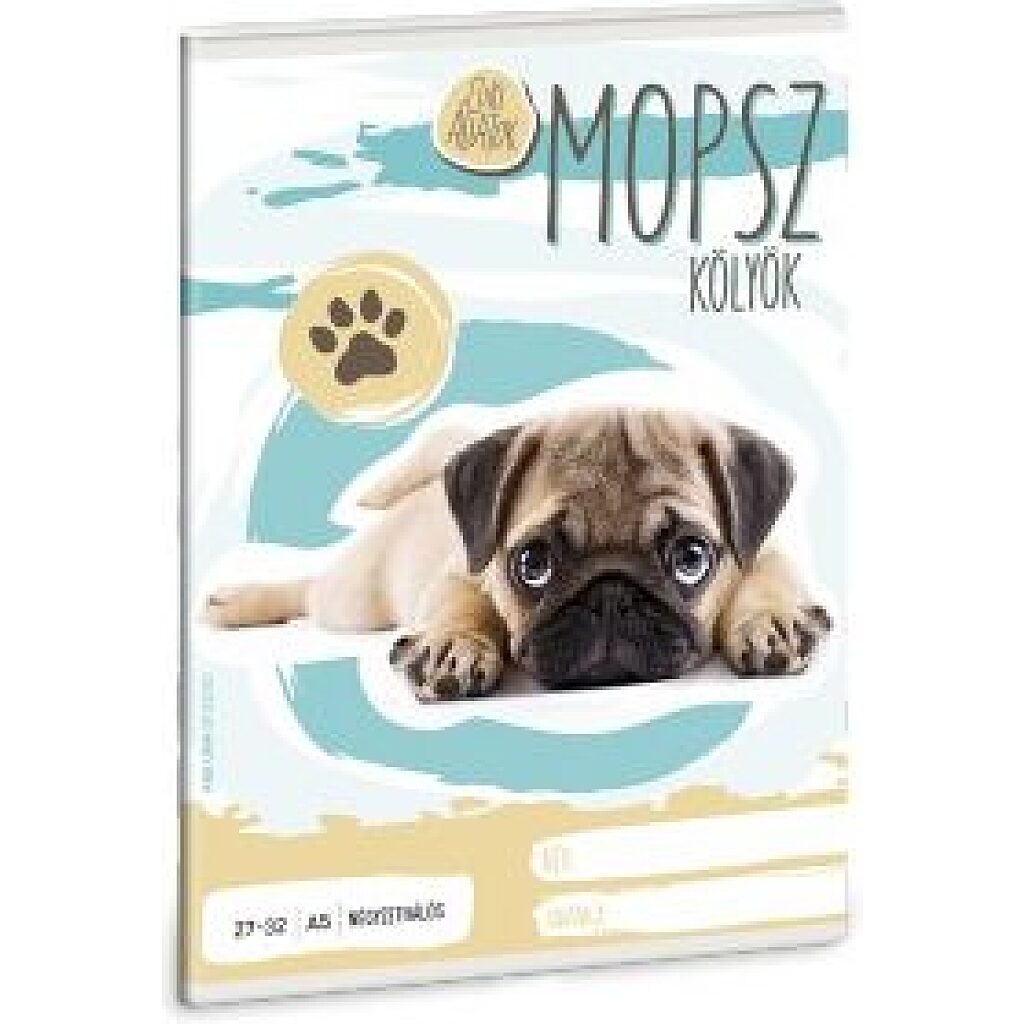 Ars Una: Mopsz kölyök négyzetrácsos füzet - A5