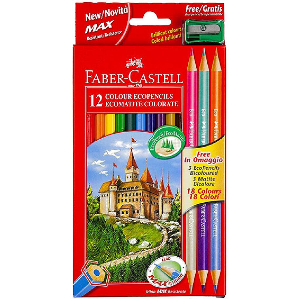 Faber-Castell 12+3 darabos színes ceruza készlet - 1. Kép