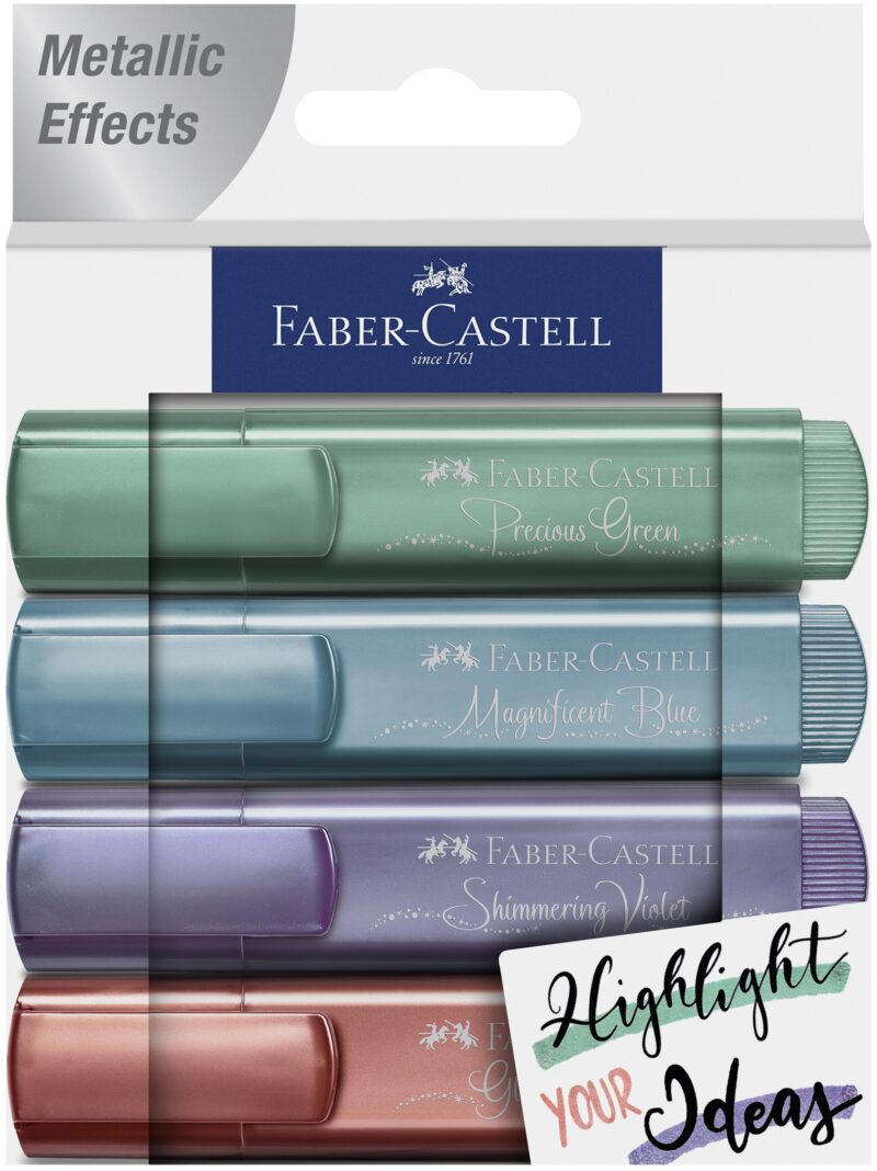 Faber-Castell: Metál színű szövegkiemelő készlet