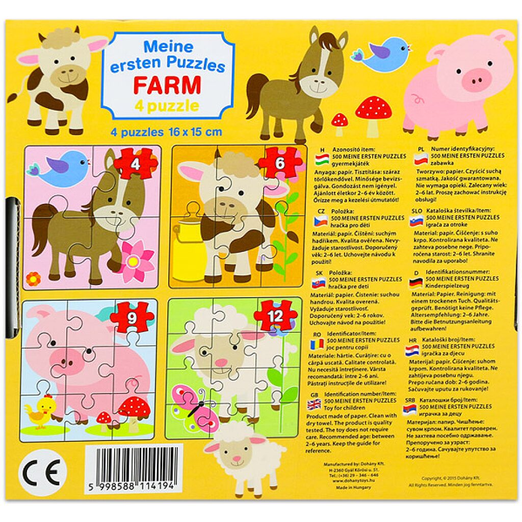 Farm állatok 4 az 1-ben puzzle - 3. Kép