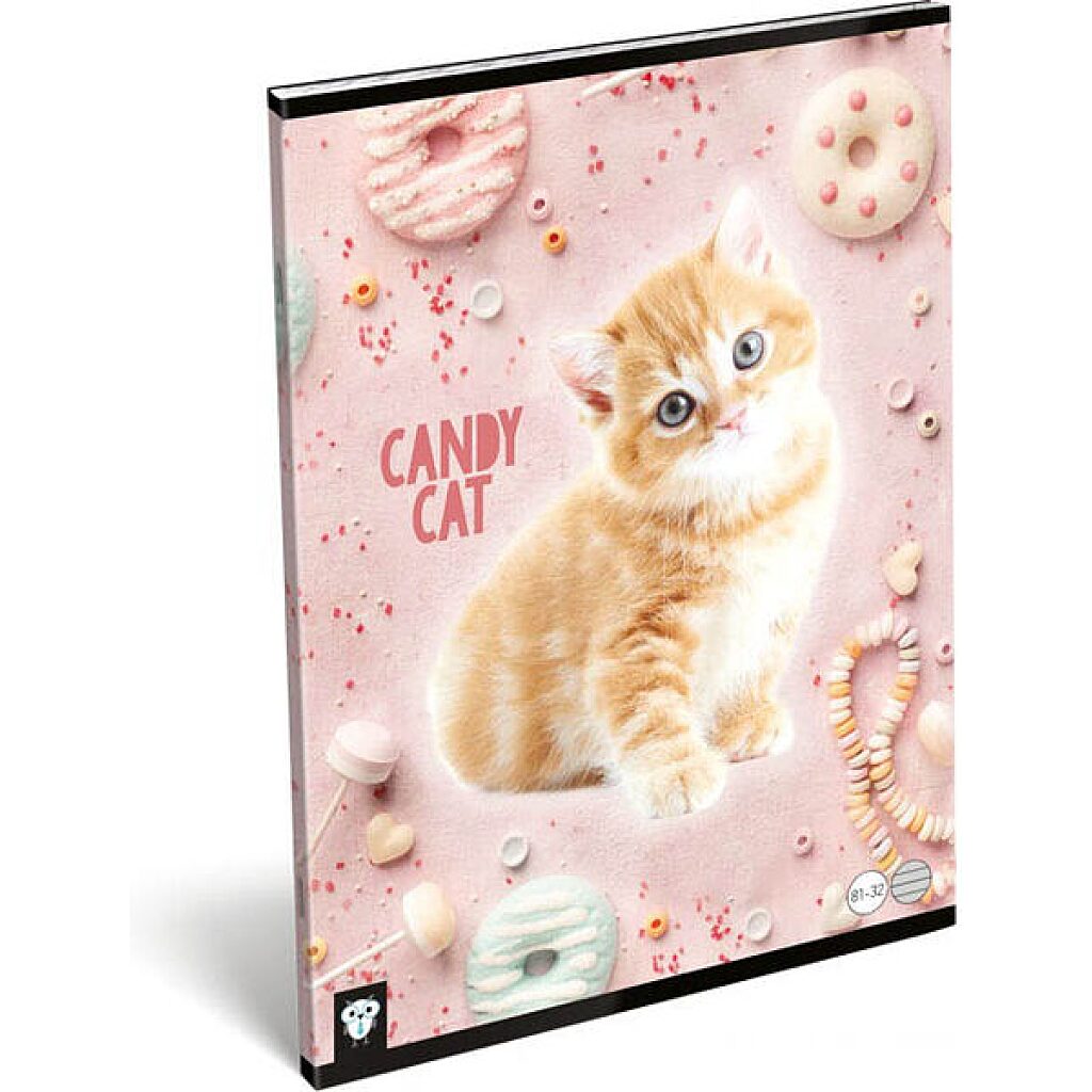 KIS BAGOLY: Candy Cat A4 vonalas füzet