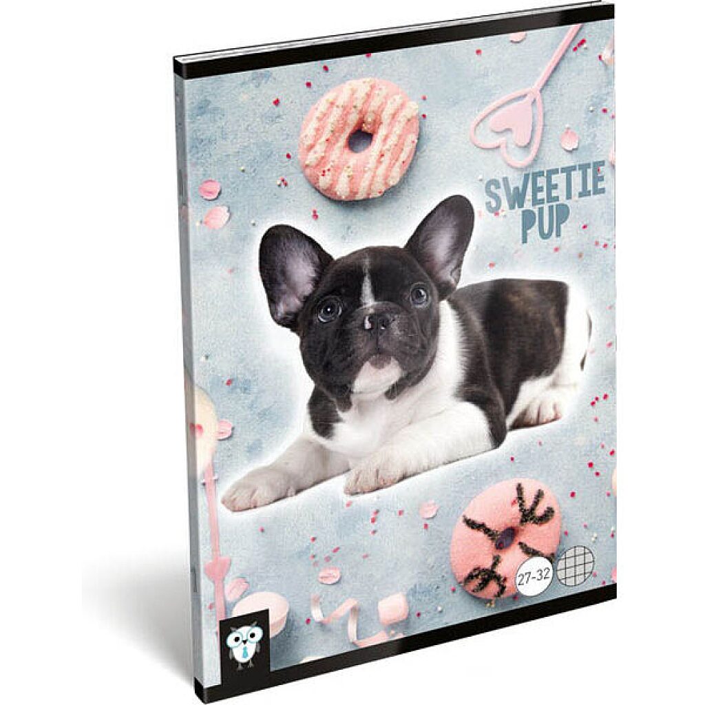 KIS BAGOLY: Sweetie Pup A5 négyzetrácsos füzet