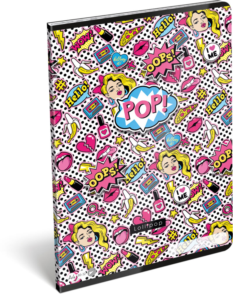 Lollipop POP: Sima tűzött füzet - A4
