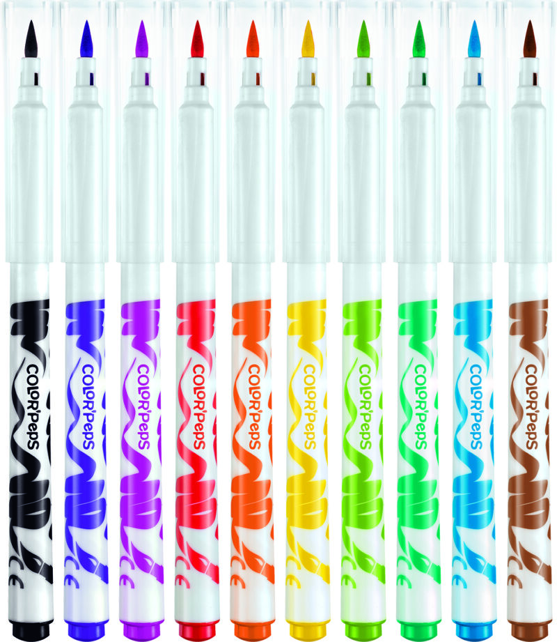 MAPED: Color Peps Brush kimosható ecsetvégű filctollkészlet - 10 db - Kép 2