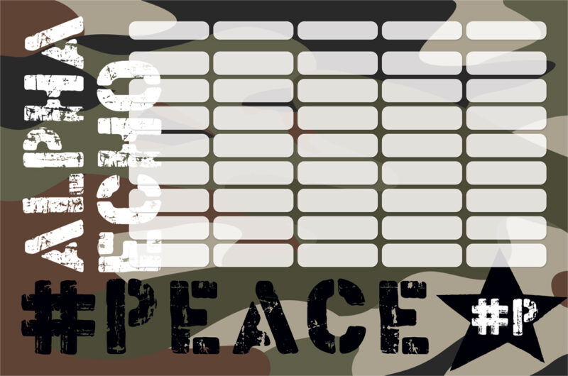 PEACE: Nagy órarend - terepmintás