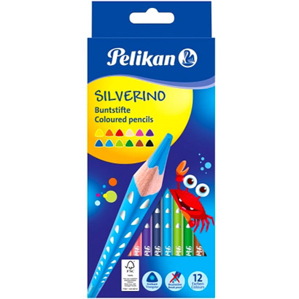 Pelikan: Silverino 12 darabos színes ceruza