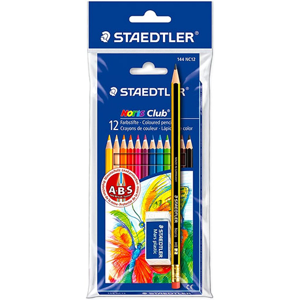 Staedtler: 12 darabos színes ceruza - ajándék grafitceruzával és radírral