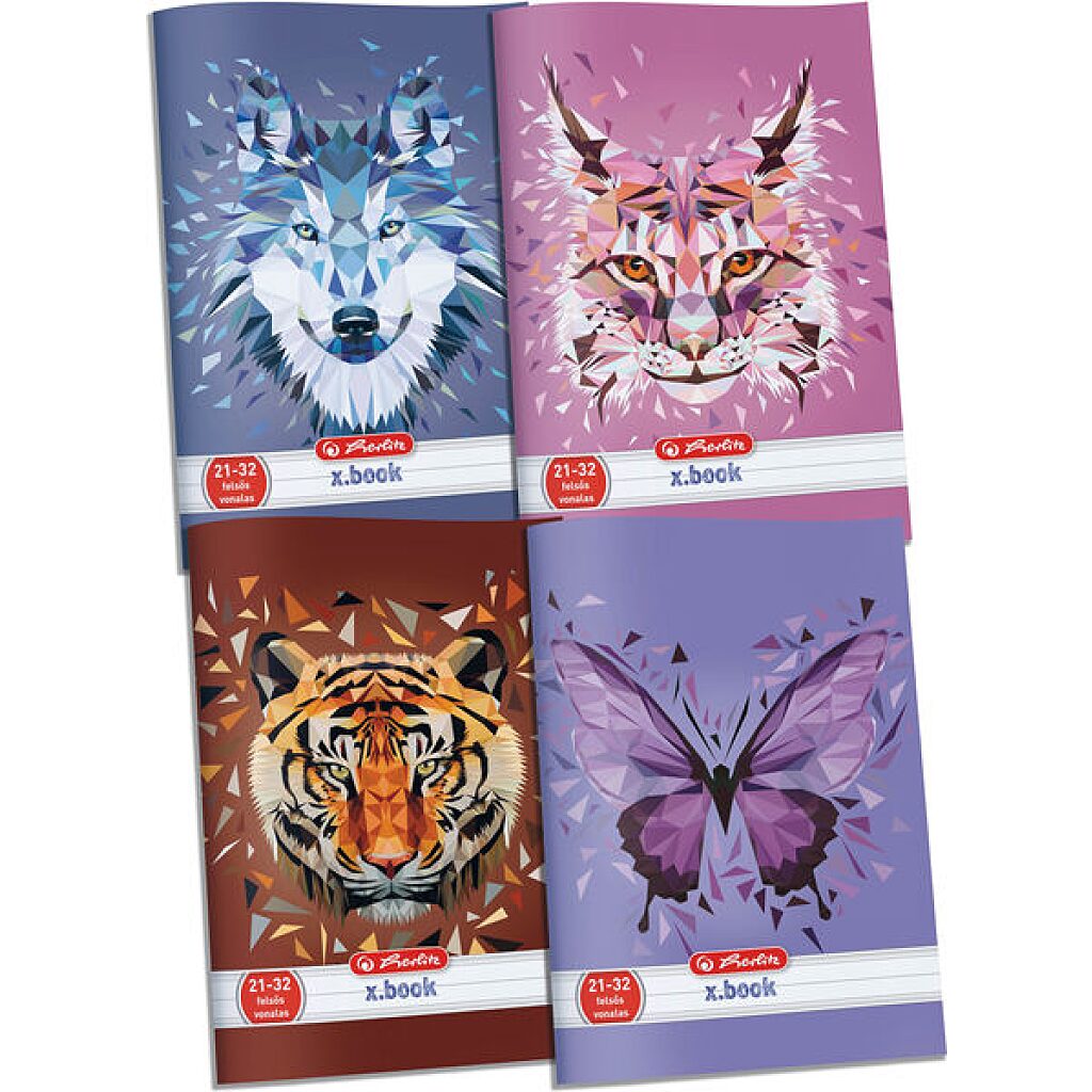 x.book: Füzet A5/21-32 vonalas Wild Animals