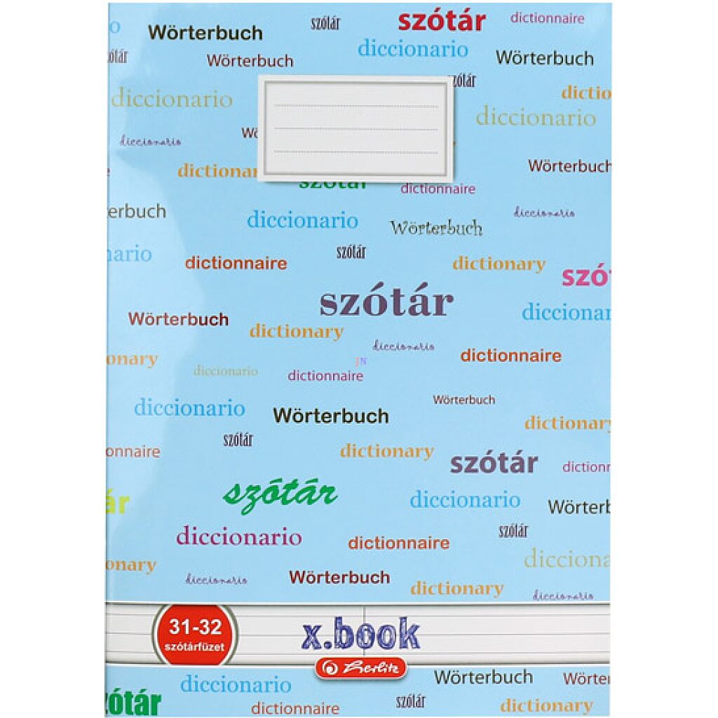 Xbook A5-ös szótárfüzet - kék