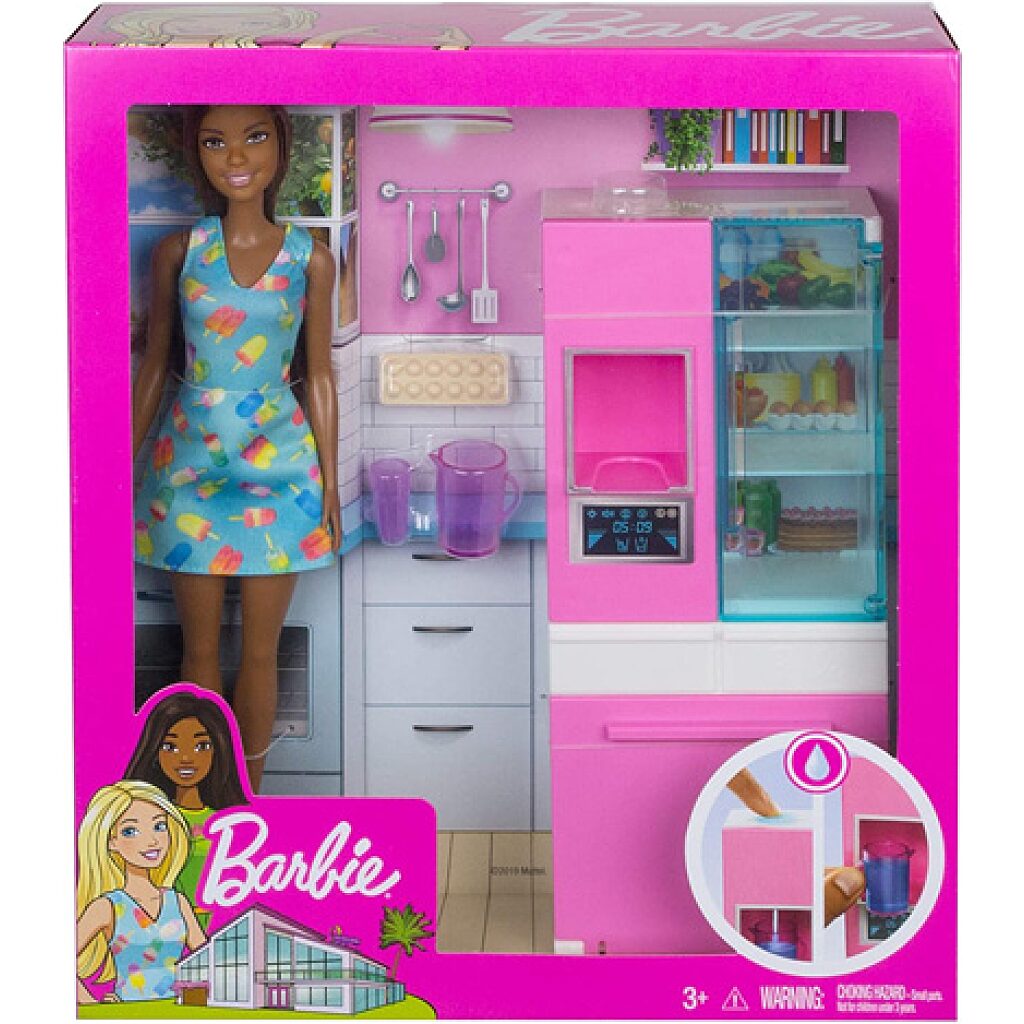 Barbie baba hűtőszekrénnyel