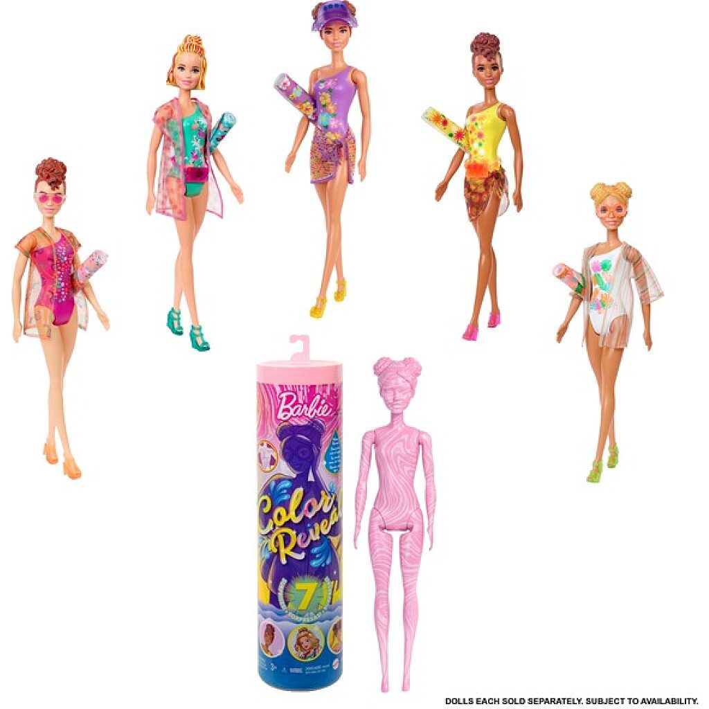 márványrózsaszín meglepetés Barbie baba - 1. Kép