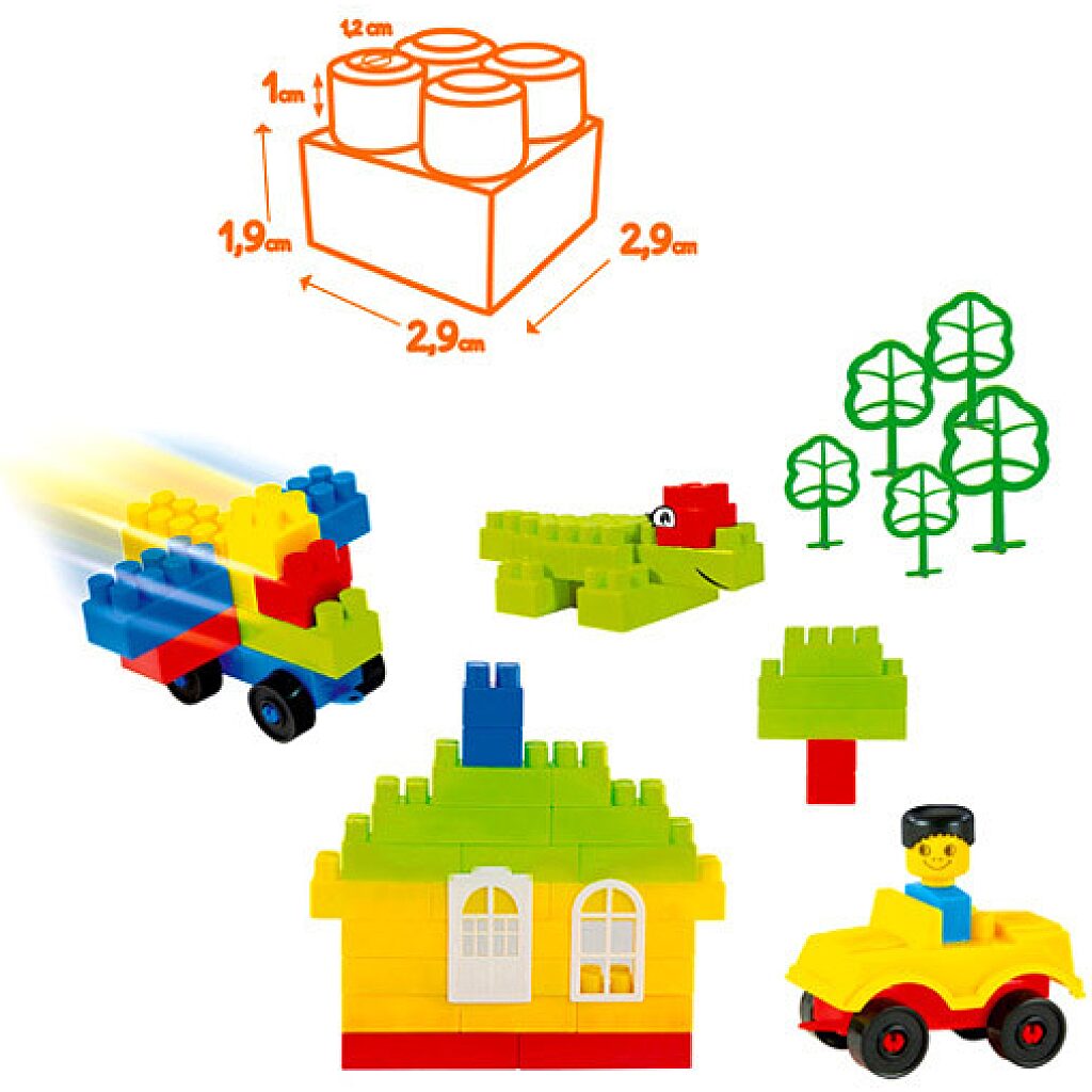 Combi Blocks: 150 darabos műanyag építőkocka zsákban - 2. Kép