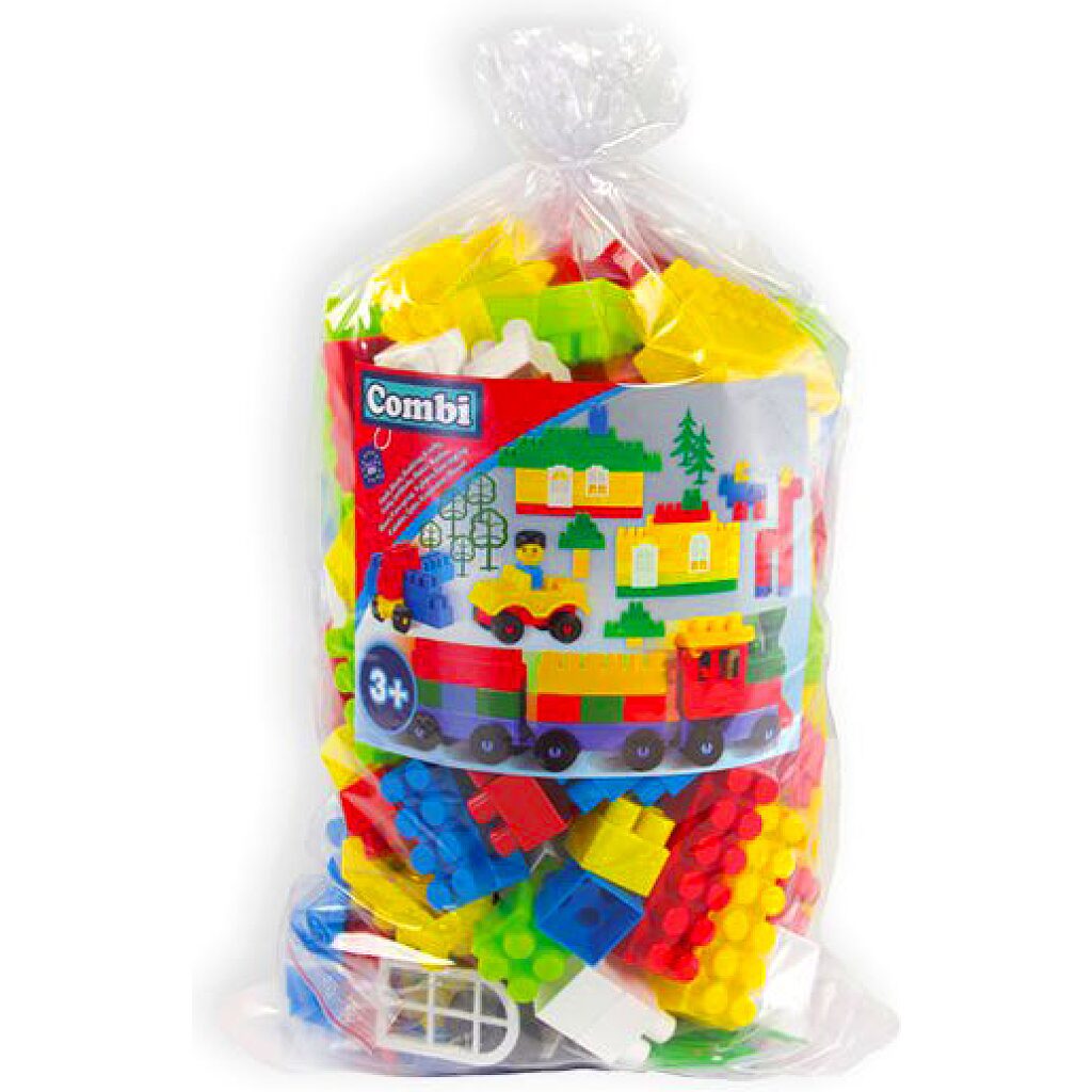 Combi Blocks: 150 darabos műanyag építőkocka zsákban - 1. Kép