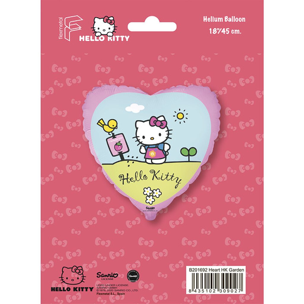 Hello Kitty szivecske fólia lufi - 45 cm - 2. Kép