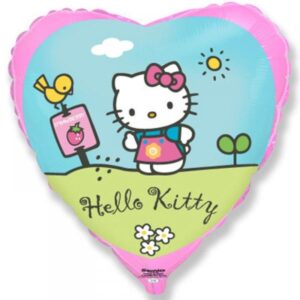 Hello Kitty szivecske fólia lufi - 45 cm - 1. Kép