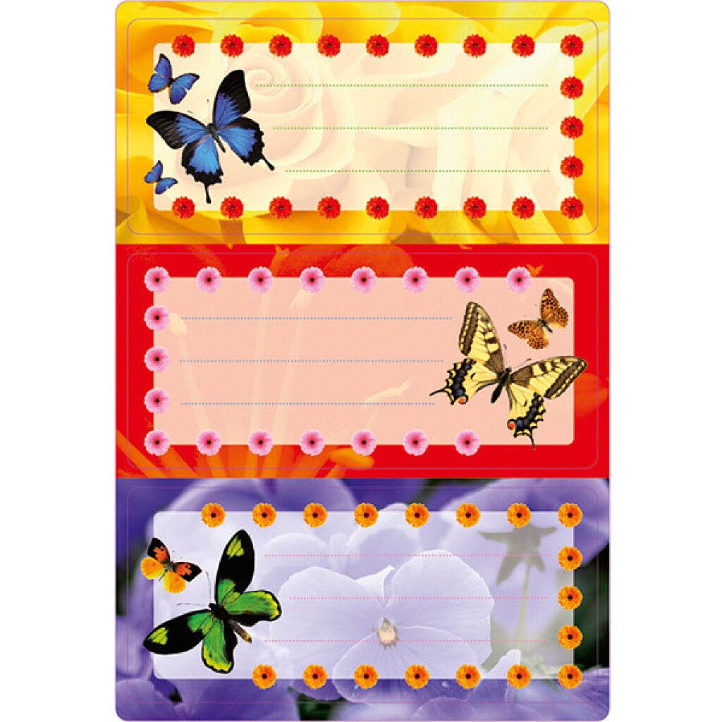 Herma: pillangós füzet címke - 1. Kép