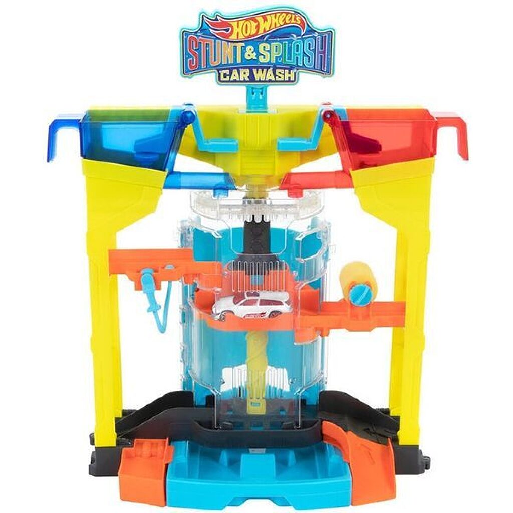 Hot Wheels City: Kaszkadőr pálya és autómosó játékszett - 3. Kép