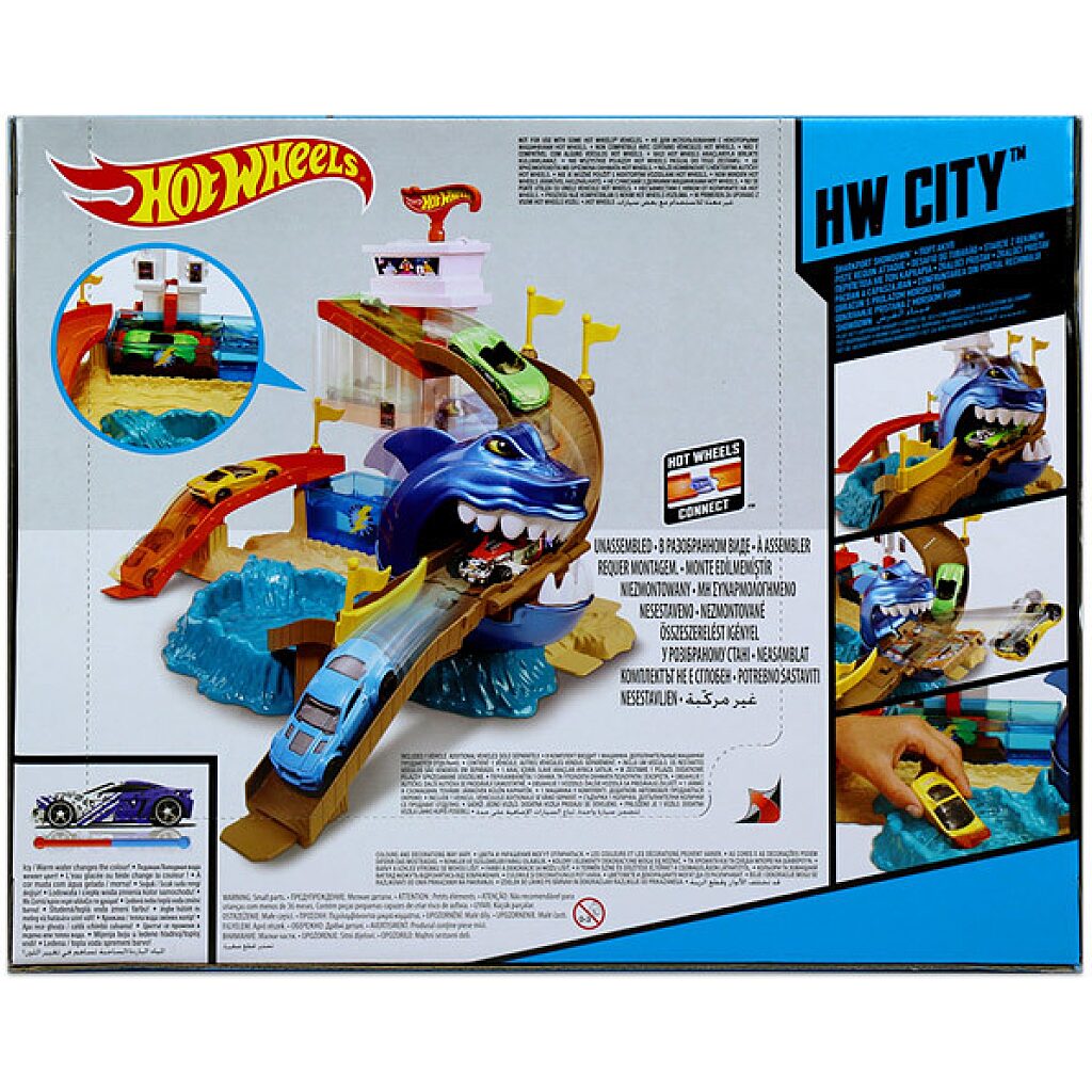 Hot Wheels City: színváltós kisautók - Cápatámadás pálya - 3. Kép