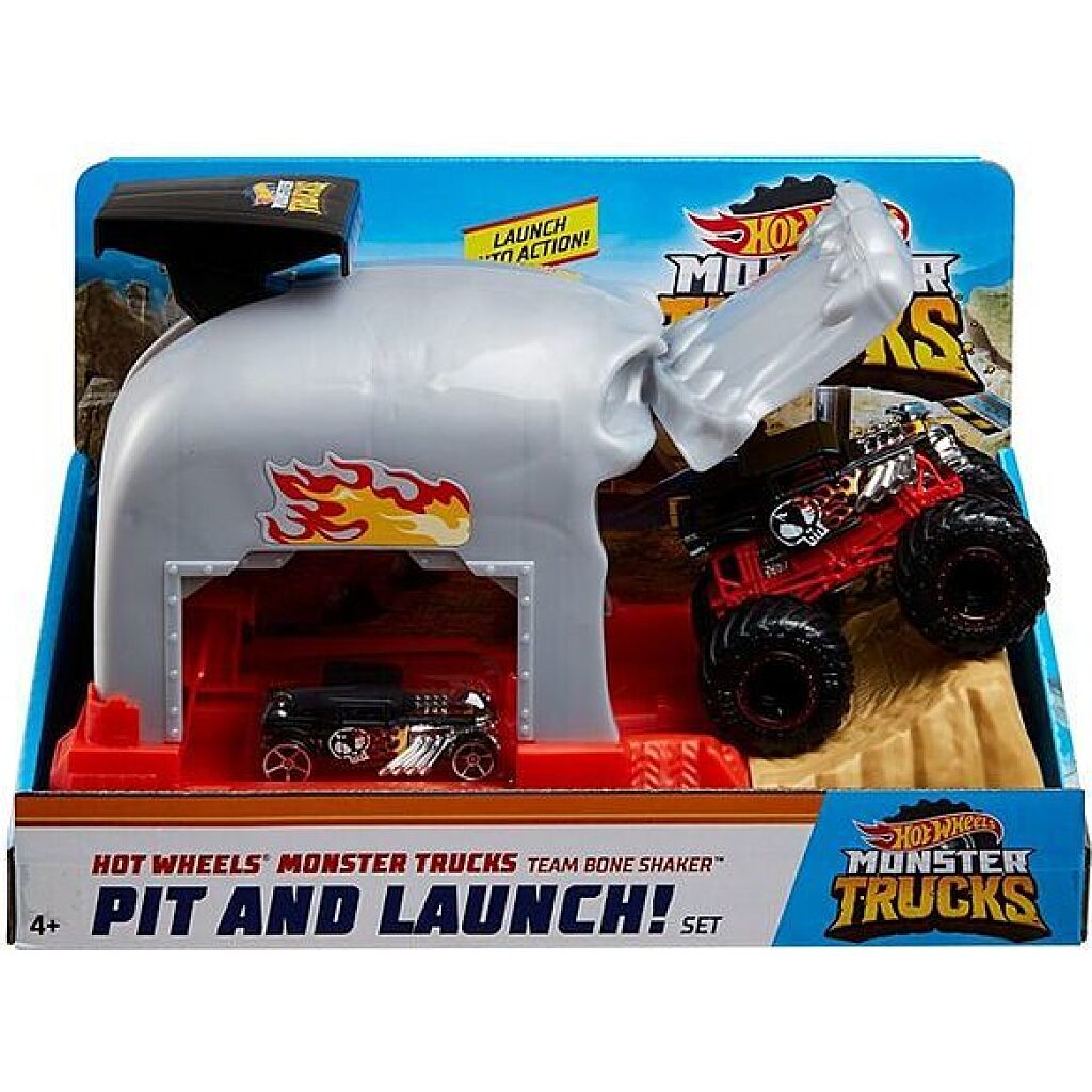 Hot Wheels Monster Trucks: Team Bone Shaker kilövő szett - 1. Kép