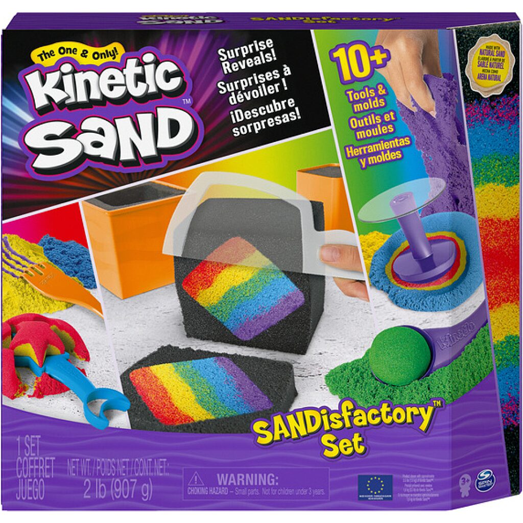 Kinetic Sand: SANDisfactory gyurma- és játékszett - 1. Kép