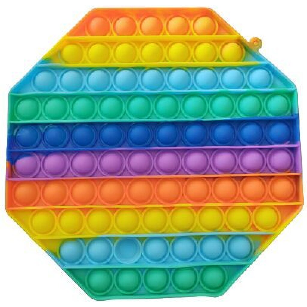 Pop it: Óriás szivárvány stresszoldó játék - nyolcszög - 1. Kép
