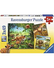 +Puzzle 3x49 db - Az erdő lakói 09330 - Kép