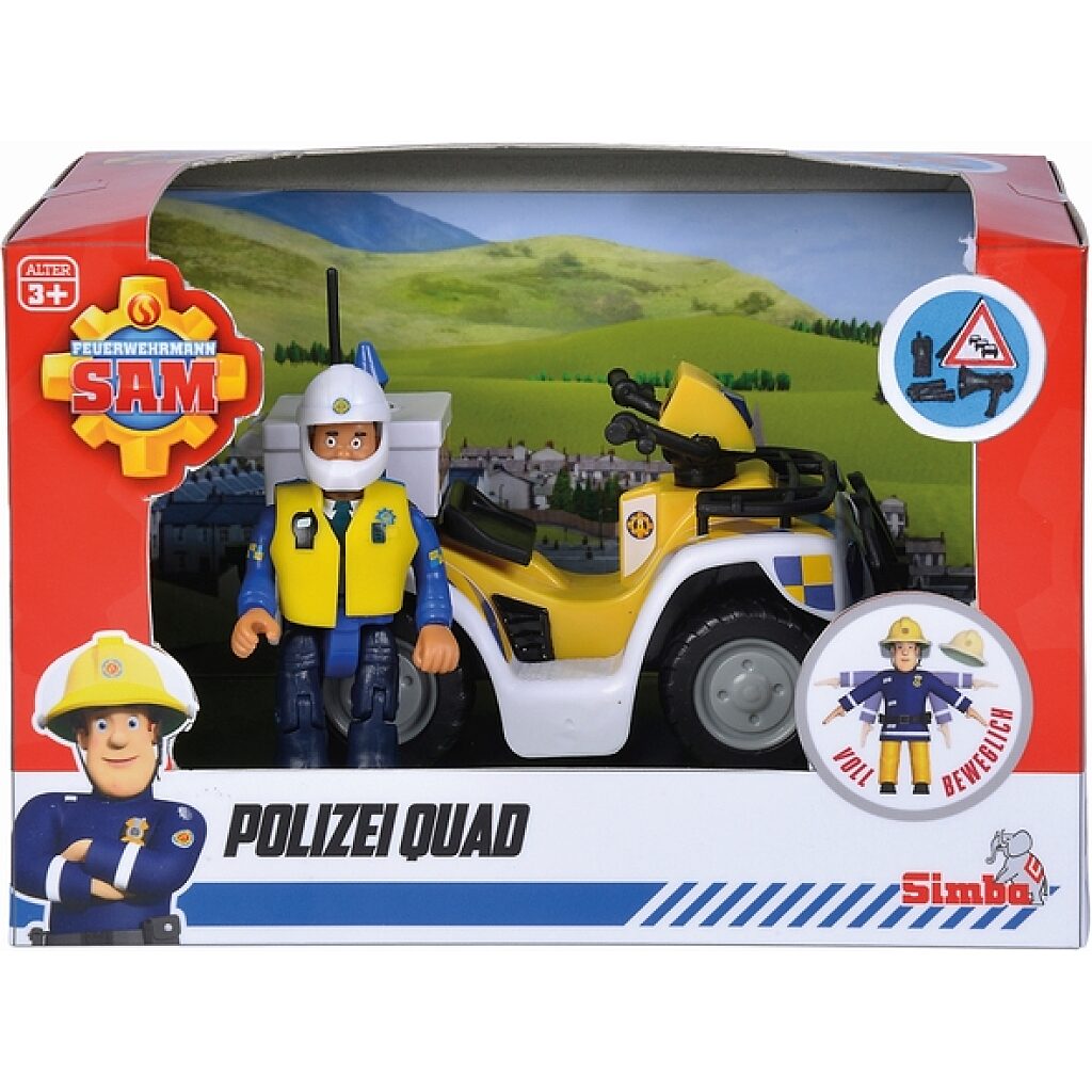 a tűzoltó: Rendőrségi quad Malcolm figurával - 1. Kép
