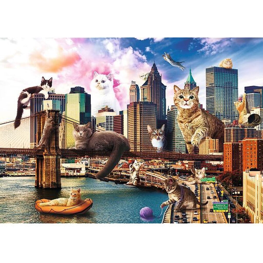 Trefl: Crazy cities - macskák New York-ban 1000 db-os puzzle - 2. Kép