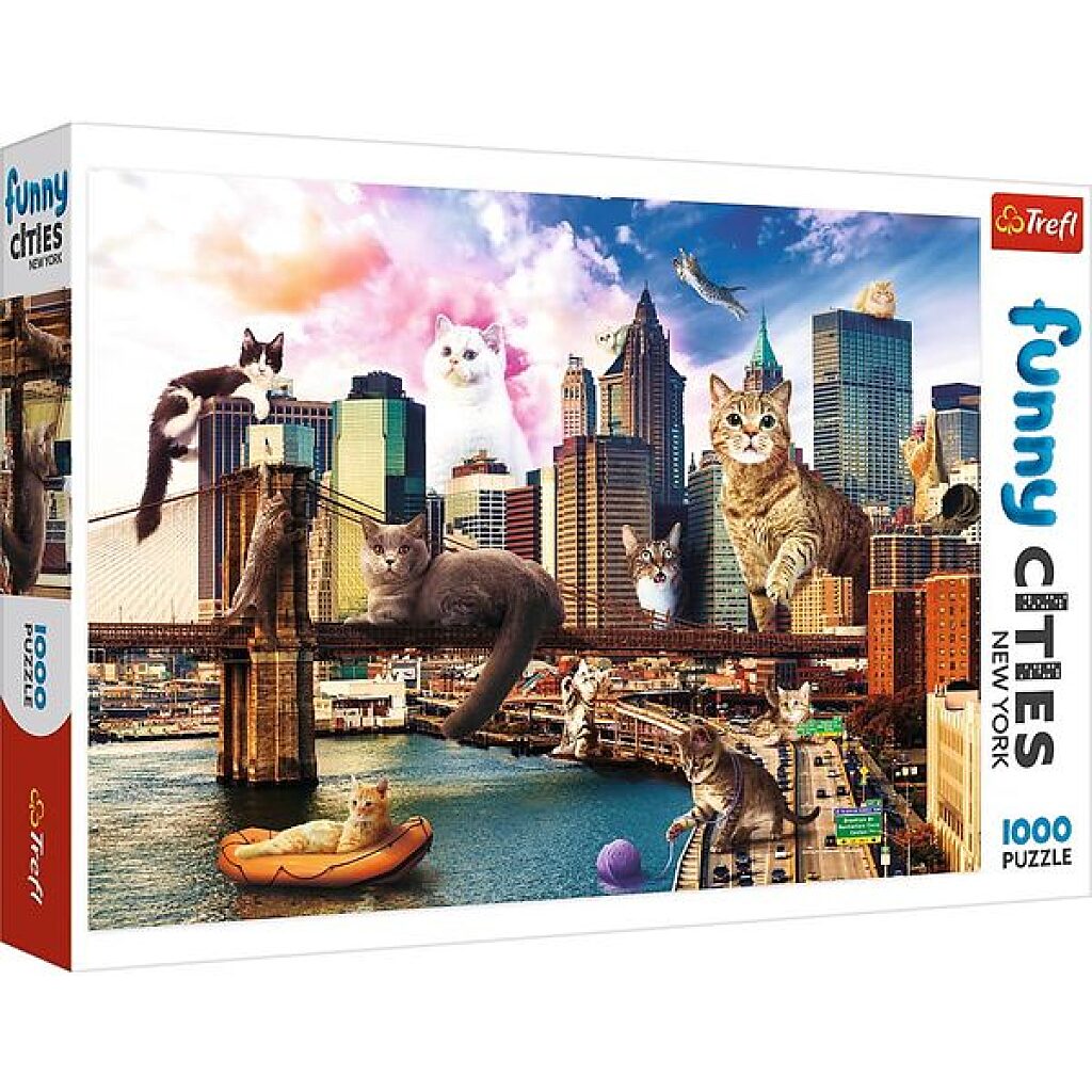 Trefl: Crazy cities - macskák New York-ban 1000 db-os puzzle - 1. Kép