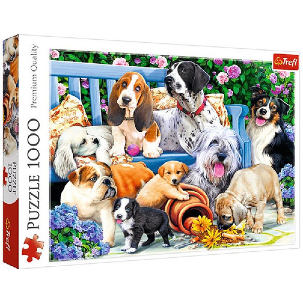 Trefl: Kutyák a kertben 1000 db-os puzzle - 1. Kép
